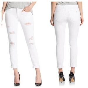 Chic Vintage Joe's Jeans: White Coated High Rise Skinny Ankle Style